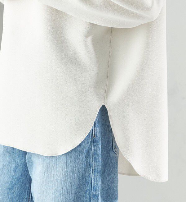 SHIPS for women「〈手洗い可能〉ガゼット デザイン ジョーゼット カットソー」|Tシャツ・カットソー|