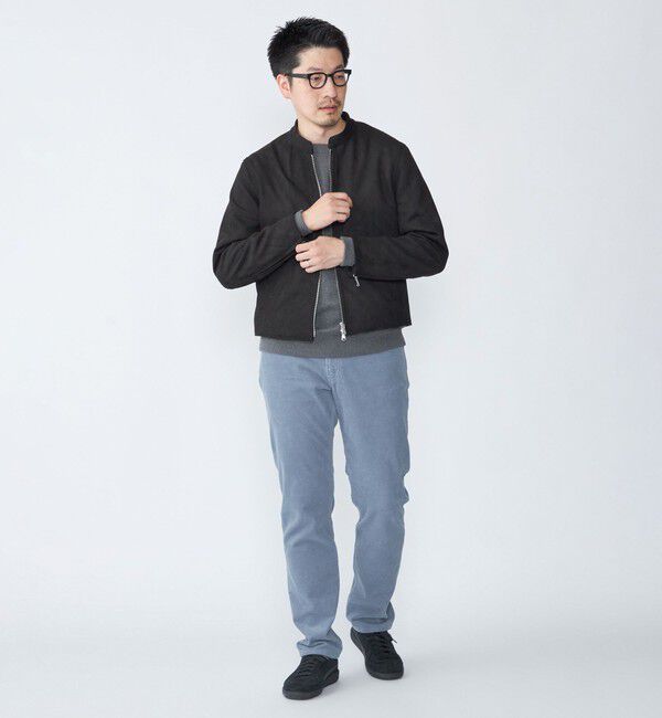 SHIPS「SHIPS: ポリエステル フェイク スエード シングル ライダース」|ライダースジャケット|