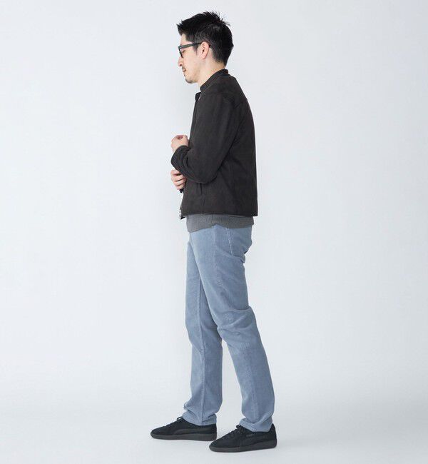 SHIPS「SHIPS: ポリエステル フェイク スエード シングル ライダース」|ライダースジャケット|