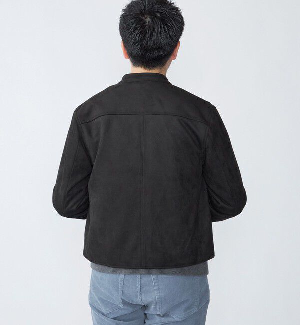 SHIPS「SHIPS: ポリエステル フェイク スエード シングル ライダース」|ライダースジャケット|