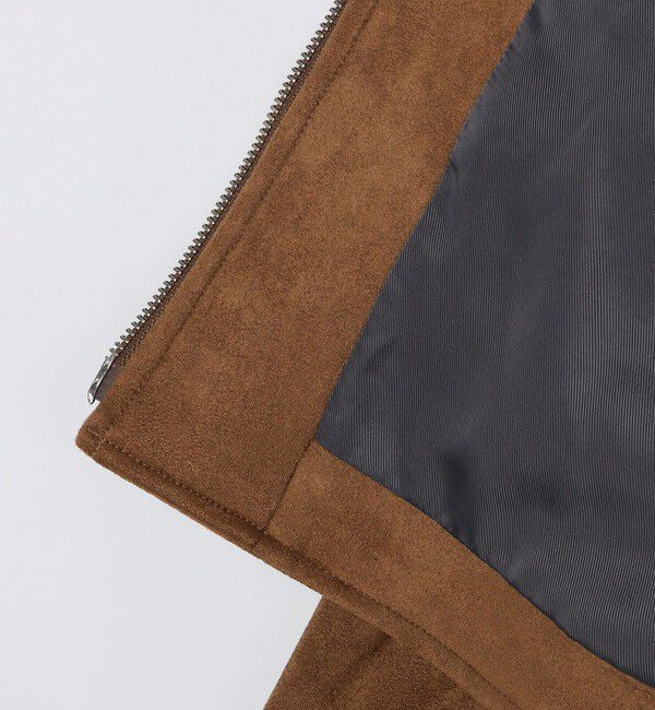 SHIPS「SHIPS: ポリエステル フェイク スエード シングル ライダース」|ライダースジャケット|