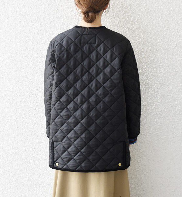 SHIPS any「Traditional Weatherwear: ARKLEY Aライン ミドル ノーカラー コート」|ノーカラーコート|