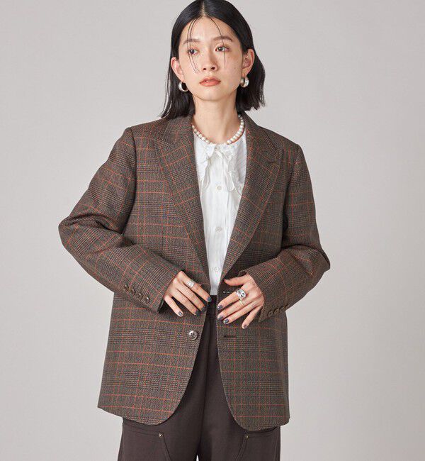 SHIPS for women「SHIPS NINE CASE: チェック テーラード ジャケット」|テーラードジャケット|