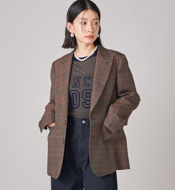 SHIPS for women「SHIPS NINE CASE: チェック テーラード ジャケット」|テーラードジャケット|