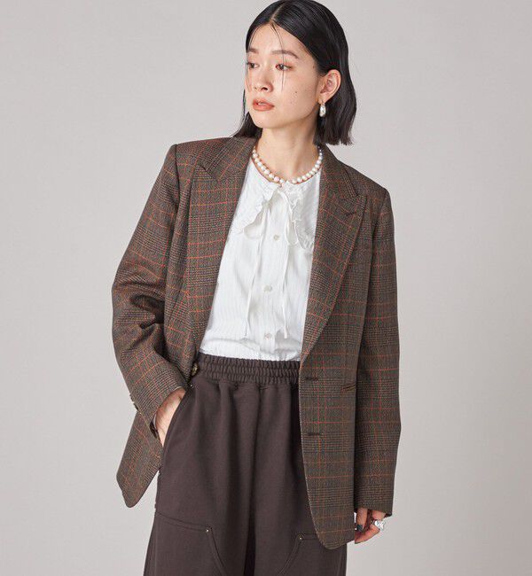 SHIPS for women「SHIPS NINE CASE: チェック テーラード ジャケット」|テーラードジャケット|