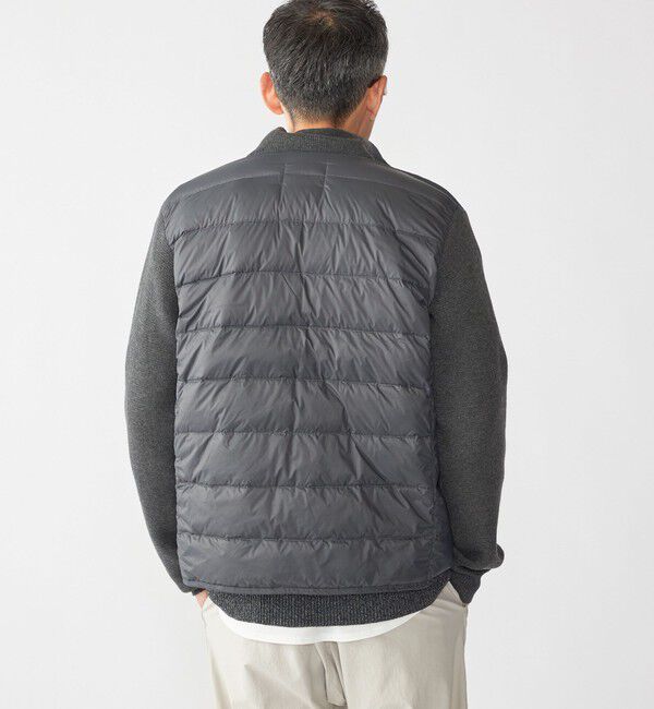 SHIPS「【WEB限定/SHIPS別注】TAION:〈手洗い可能〉ハイネック ダブルジップ ニットスリーブダウンジャケット」|ダウン|