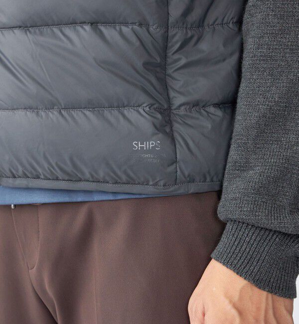 SHIPS「【WEB限定/SHIPS別注】TAION:〈手洗い可能〉ハイネック ダブルジップ ニットスリーブダウンジャケット」|ダウン|