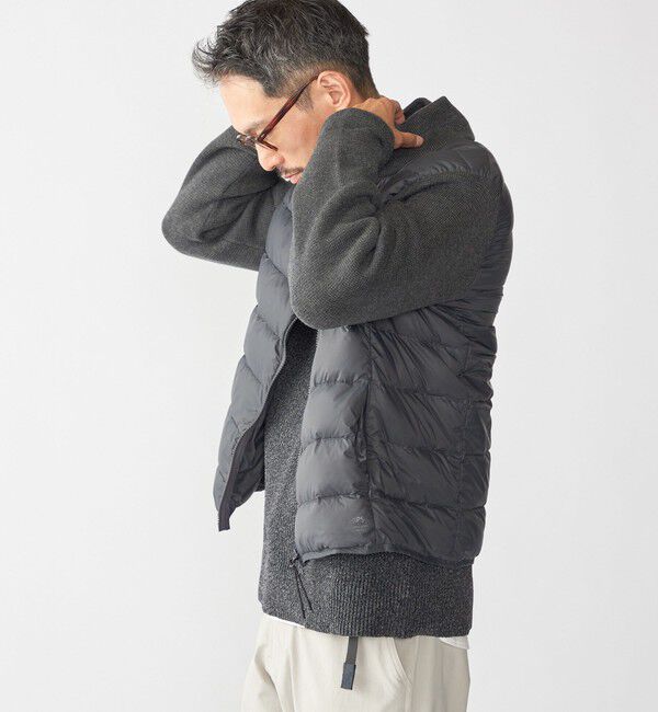 SHIPS「【WEB限定/SHIPS別注】TAION:〈手洗い可能〉ハイネック ダブルジップ ニットスリーブダウンジャケット」|ダウン|