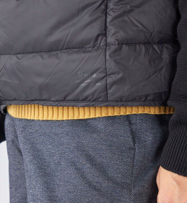 SHIPS「【WEB限定/SHIPS別注】TAION:〈手洗い可能〉ハイネック ダブルジップ ニットスリーブダウンジャケット」|ダウン|