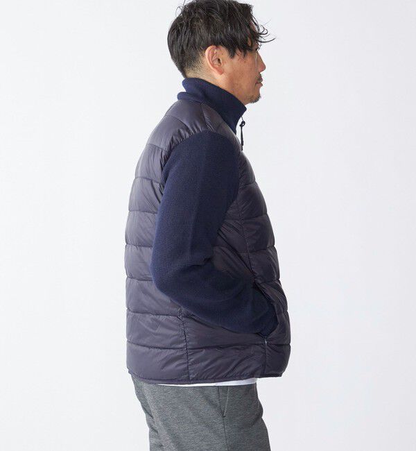 SHIPS「【WEB限定/SHIPS別注】TAION:〈手洗い可能〉ハイネック ダブルジップ ニットスリーブダウンジャケット」|ダウン|