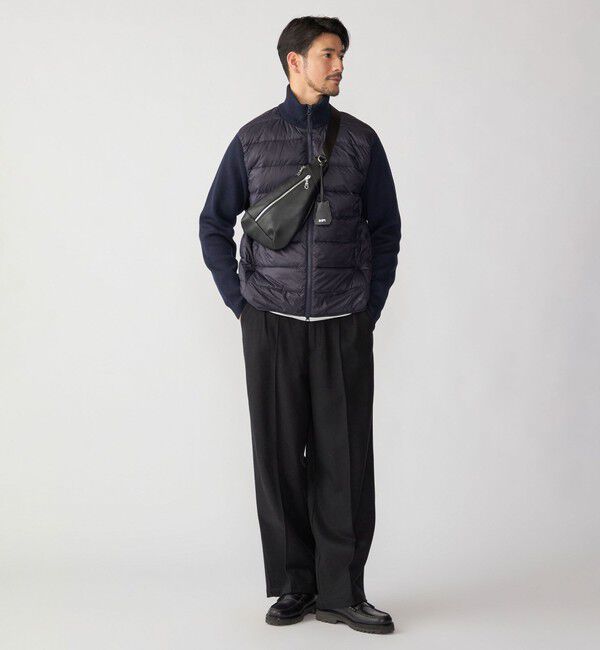 SHIPS「【WEB限定/SHIPS別注】TAION:〈手洗い可能〉ハイネック ダブルジップ ニットスリーブダウンジャケット」|ダウン|