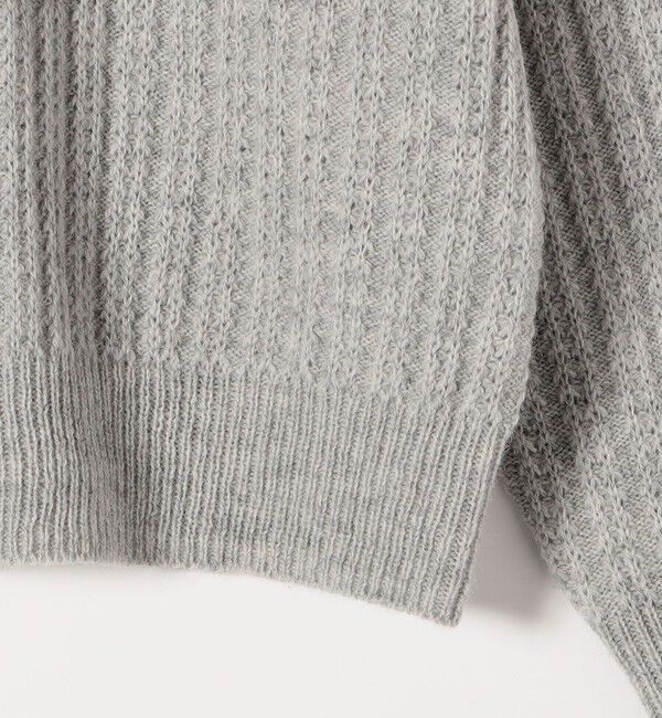 SHIPS any「SHIPS any: リブ タック編み クルーネック ボタン ニット プルオーバー」|ニット・セーター|