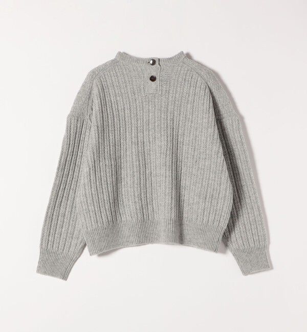 SHIPS any「SHIPS any: リブ タック編み クルーネック ボタン ニット プルオーバー」|ニット・セーター|