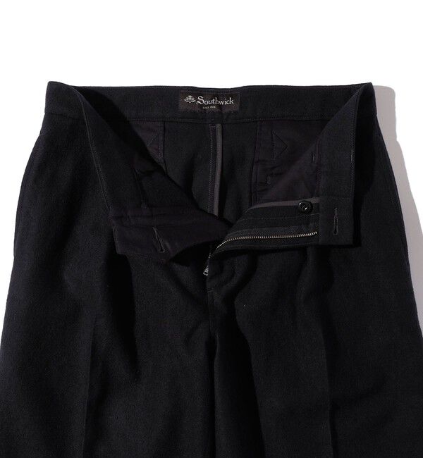 SHIPS「Southwick:〈セットアップ対応〉Gate Label フェルテッド 1プリーツ スラックス」|スラックス|