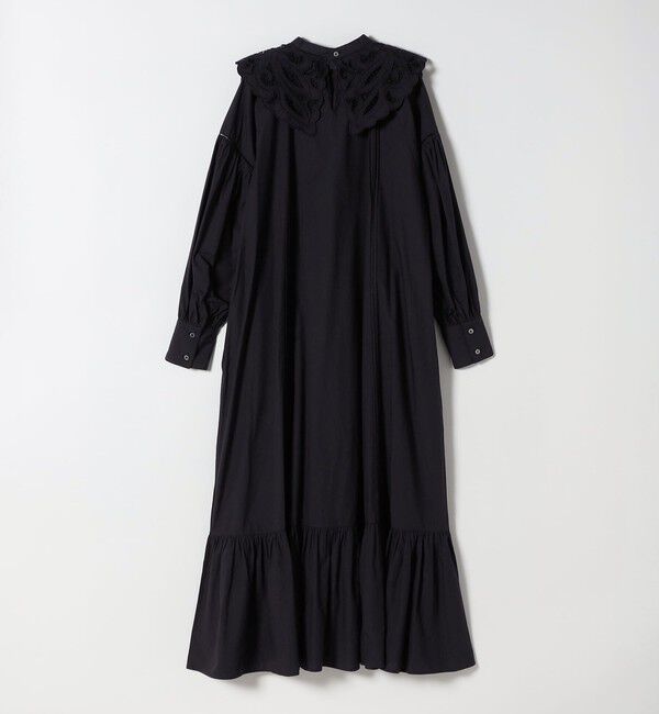 SHIPS any「bon_meur:〈洗濯機可能〉レース ビッグカラー ギャザー パフ シャツワンピース」|ワンピース|