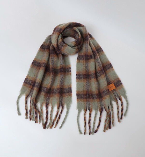 SHIPS「【WEB限定】SHIPS: オンブレチェック ボリューム マフラー」|マフラー|