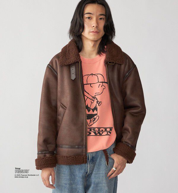 SHIPS「BENCH MARKING SHIRTS: フェイク ムートン B3 ブルゾン」|その他|