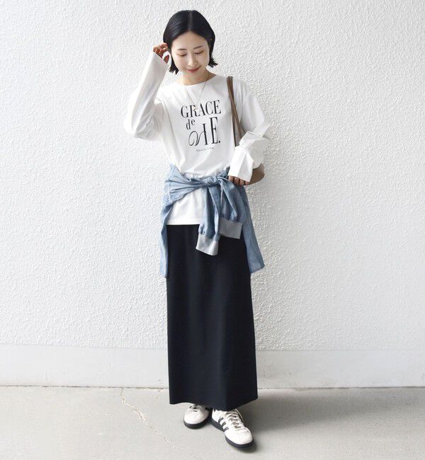 SHIPS for women「ロング スリーブ プリント TEE」|Tシャツ・カットソー|