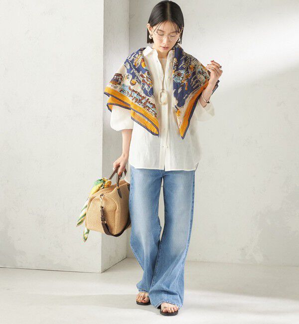 SHIPS for women「《一部追加予約》〈手洗い可能〉IMPERIAL LINEN 混 オーバー サイズ シャツ」|シャツ・ブラウス|