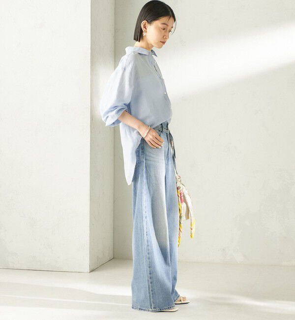 SHIPS for women「《一部追加予約》〈手洗い可能〉IMPERIAL LINEN 混 オーバー サイズ シャツ」|シャツ・ブラウス|