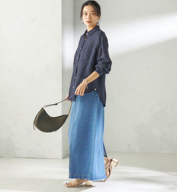 SHIPS for women「《一部追加予約》〈手洗い可能〉IMPERIAL LINEN 混 オーバー サイズ シャツ」|シャツ・ブラウス|