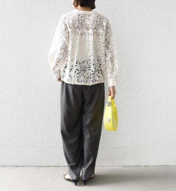 SHIPS for women「〈手洗い可能〉裾 ドロスト レース ブラウス」|シャツ・ブラウス|