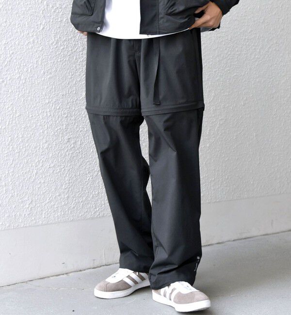 SHIPS any「SHIPS any:〈撥水加工〉タスラン SOLOTEX(R) 2WAY トラック パンツ(セットアップ対応)◇」|カーゴ|ブラック