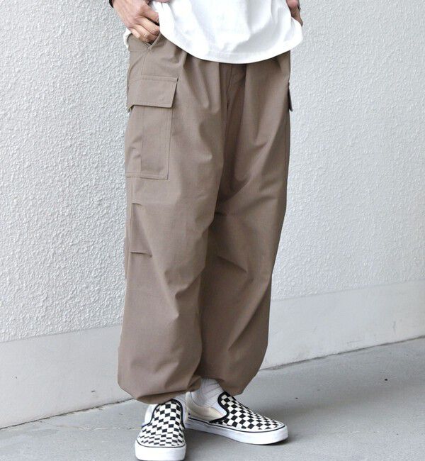 SHIPS any「SHIPS any:〈吸水速乾〉Rapidry スマート ワイド イージー カーゴ パンツ(セットアップ対応)◇」|カーゴ|