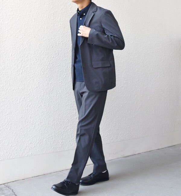 SHIPS any「SHIPS any:〈撥水/軽量/ストレッチ〉SOLOTEX(R) シアサッカー セットアップ スーツ 26SS◇」|スーツ|チャコールグレー