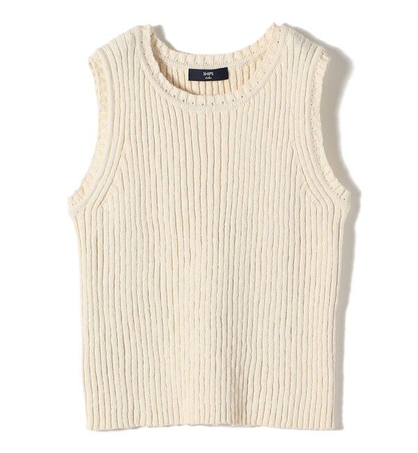 SHIPS Colors 「《予約》SHIPS Colors:〈手洗い可能〉スラブ ニット タンクトップ◆」|タンクトップ|