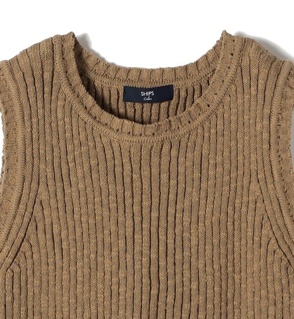 SHIPS Colors 「《予約》SHIPS Colors:〈手洗い可能〉スラブ ニット タンクトップ◆」|タンクトップ|