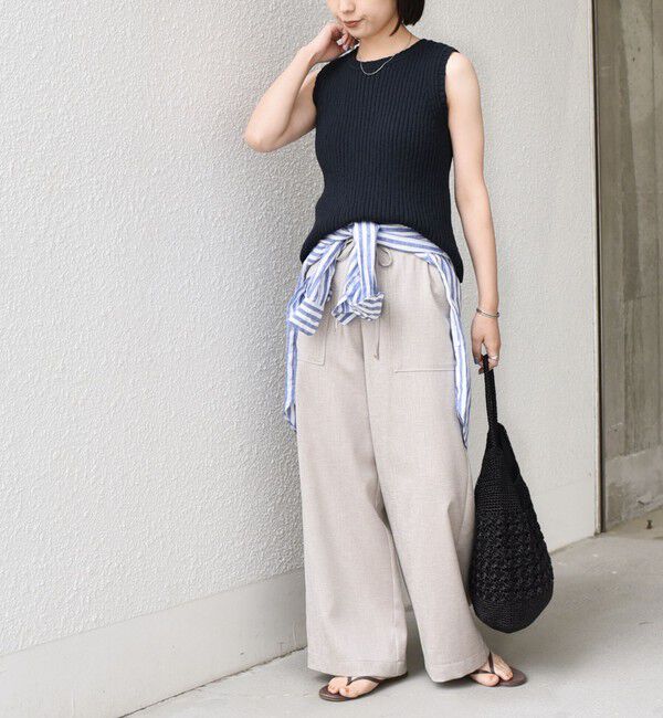 SHIPS Colors 「《予約》SHIPS Colors:〈手洗い可能〉スラブ ニット タンクトップ◆」|タンクトップ|