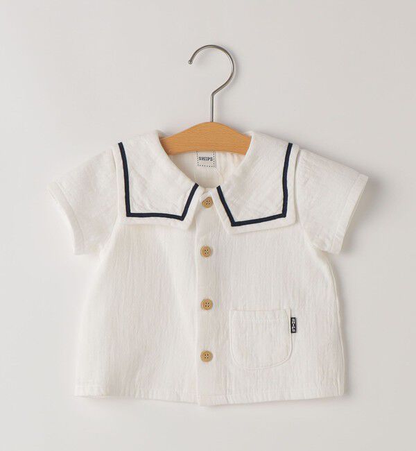 SHIPS KIDS「SHIPS KIDS:70～80cm / セーラー セットアップ」|ロンパース|