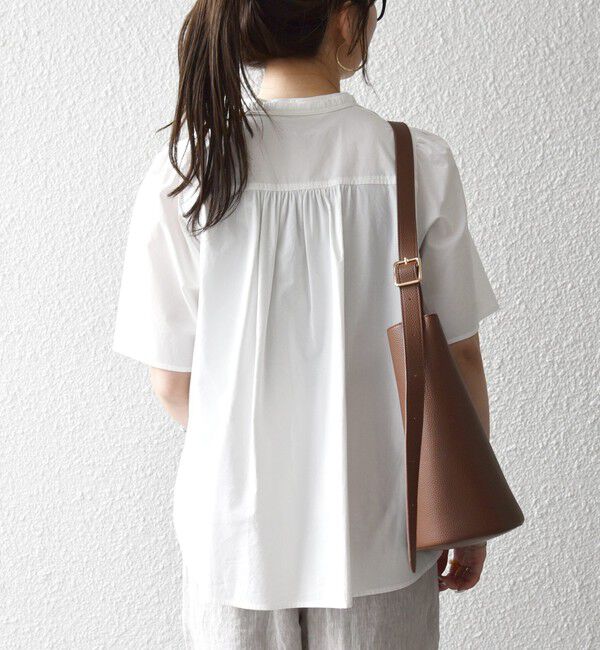 SHIPS any「《予約》SHIPS any:〈洗濯機可能〉タイプライター フリル スキッパー パフ ブラウス」|シャツ・ブラウス|