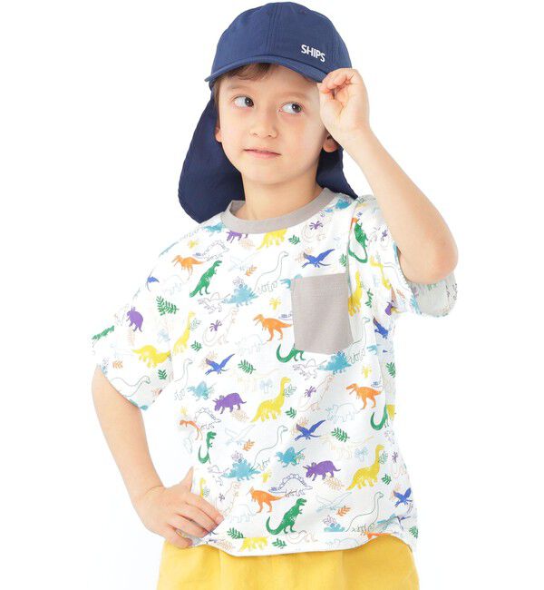 SHIPS KIDS「SHIPS KIDS:日除け付き ロゴ キャップ」|キャップ・キャスケット|