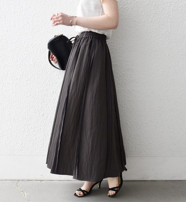 SHIPS any「《予約》SHIPS any:〈洗濯機可能〉ツイル アウト シーム イージー ギャザー スカート」|スカート|