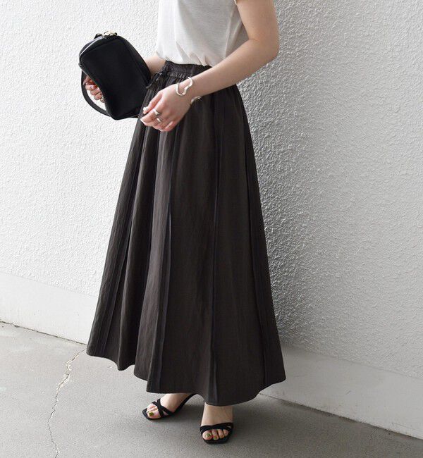 SHIPS any「《予約》SHIPS any:〈洗濯機可能〉ツイル アウト シーム イージー ギャザー スカート」|スカート|