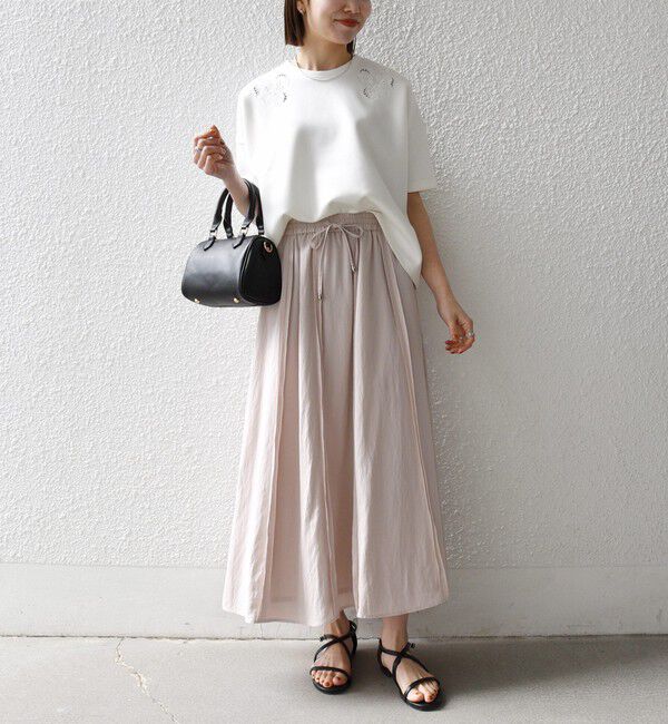 SHIPS any「《予約》SHIPS any:〈洗濯機可能〉ツイル アウト シーム イージー ギャザー スカート」|スカート|