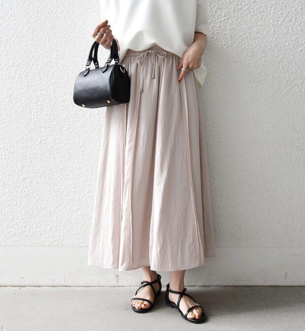 SHIPS any「《予約》SHIPS any:〈洗濯機可能〉ツイル アウト シーム イージー ギャザー スカート」|スカート|