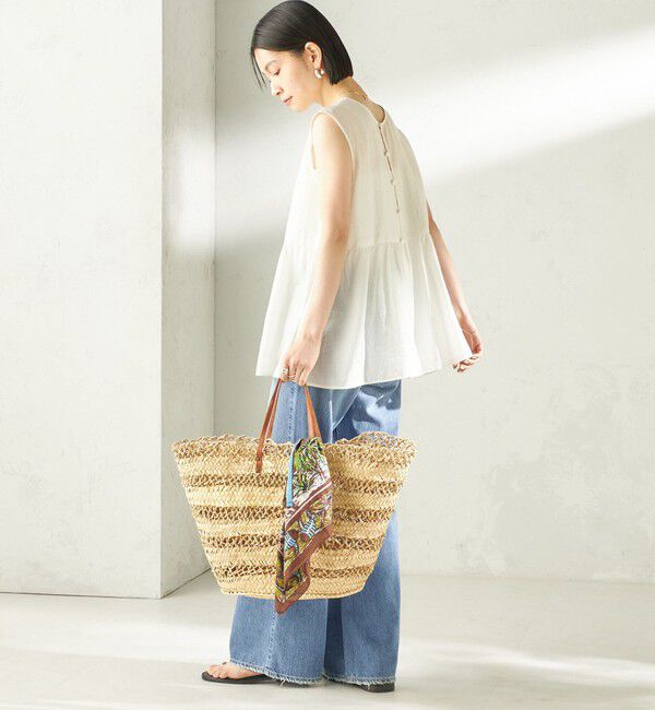 SHIPS for women「《予約》〈手洗い可能〉シルク混 シアー 2WAY ノースリーブ ブラウス」|シャツ・ブラウス|