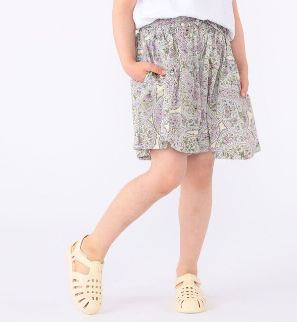 SHIPS KIDS「SHIPS KIDS:100～130cm / リバティ キュロット」|キュロット|ラベンダー