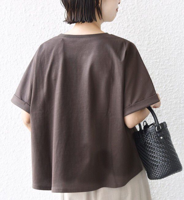 SHIPS for women「《予約》【WEB限定】〈汗染み防止/手洗い可能〉クロシェ ドッキング ショート スリーブ TEE」|Tシャツ・カットソー|