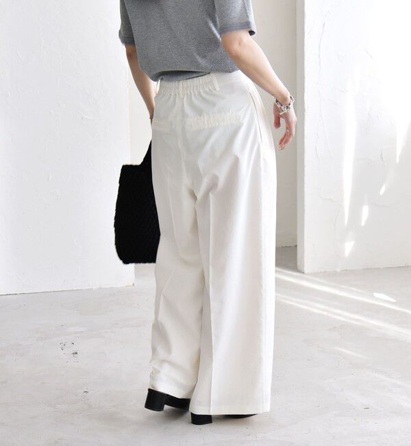 quaranciel「《予約》quaranciel:〈接触冷感/UVカット/吸水速乾/洗濯機可能〉3タック ワイド ストレート パンツ」|その他|