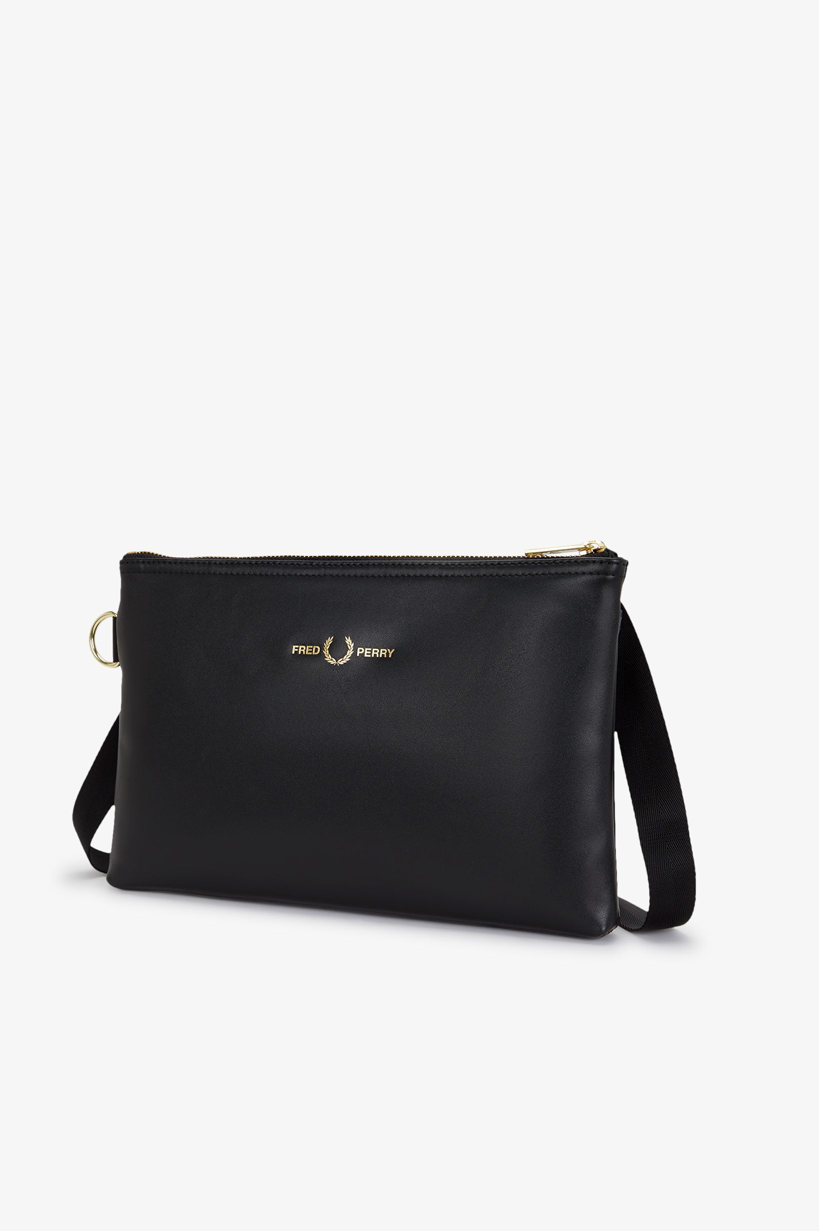 FRED PERRY 「Smooth Leather Sacoche」|ショルダー・メッセンジャー|BLACK