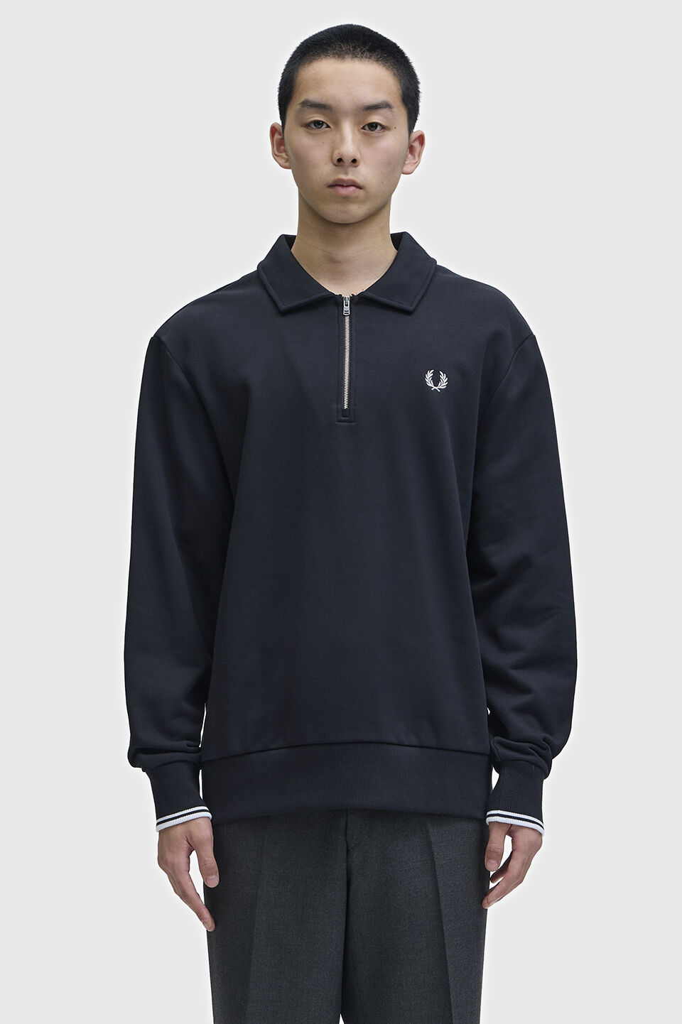 FRED PERRY 「Half Zip Collared Sweatshirt」|スウェット・ジャージ|