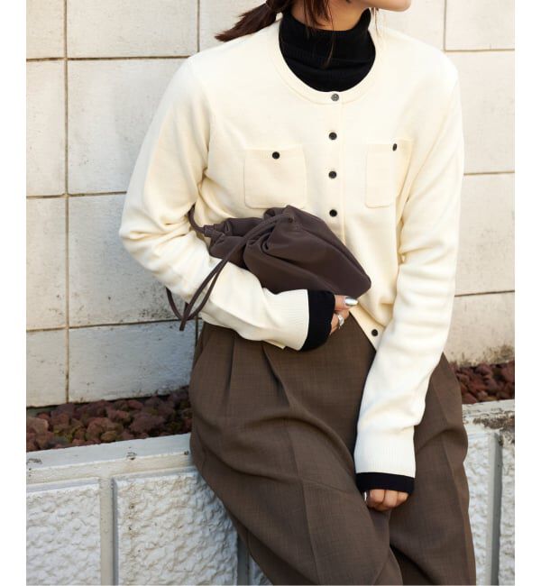 OUTDOOR PRODUCTS Usual Things「コットンスムースポケットコンパクトカーディガン」|カーディガン|ナチュラル