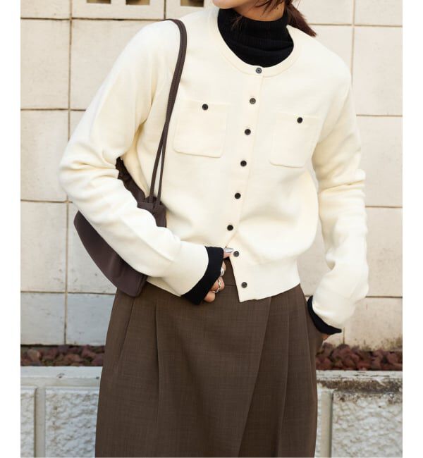 OUTDOOR PRODUCTS Usual Things「コットンスムースポケットコンパクトカーディガン」|カーディガン|