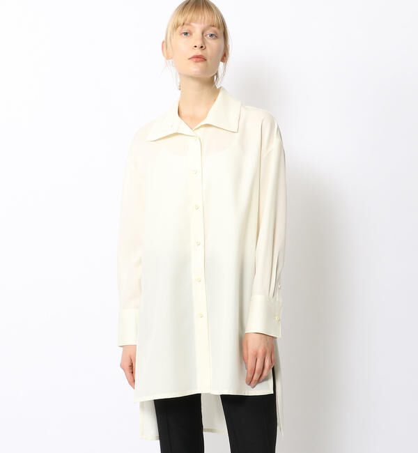 CABaN「 ウールツイル ハイネックロングシャツ」|シャツ・ブラウス|