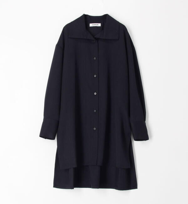 CABaN「 ウールツイル ハイネックロングシャツ」|シャツ・ブラウス|
