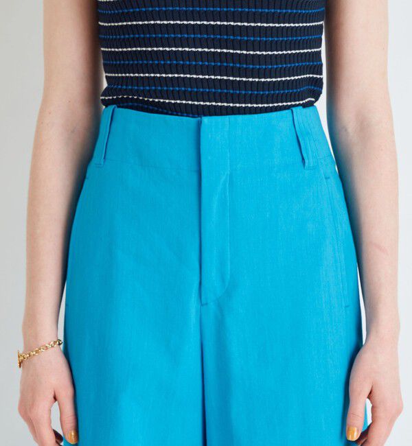 MACPHEE「レーヨンリネンコットン フレアクロップドパンツ」|その他|